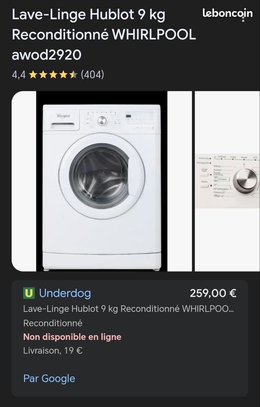 Lave-linge 9Kg (image 10)