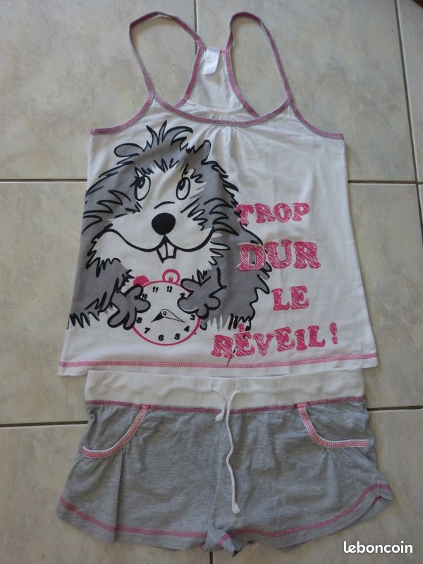 Pyjashort fille motif animal Taille S (image 3)