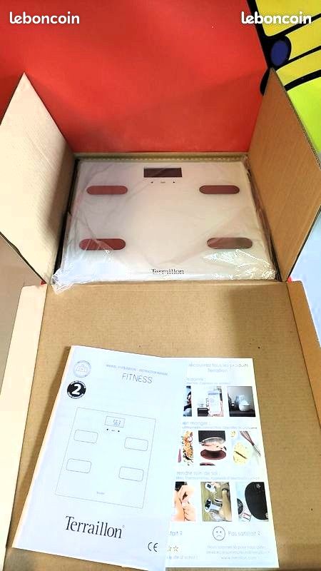 Balance pèse personne TERRAILLON Impédancemètre Fitness White 150 kg (neuve) (image 1)