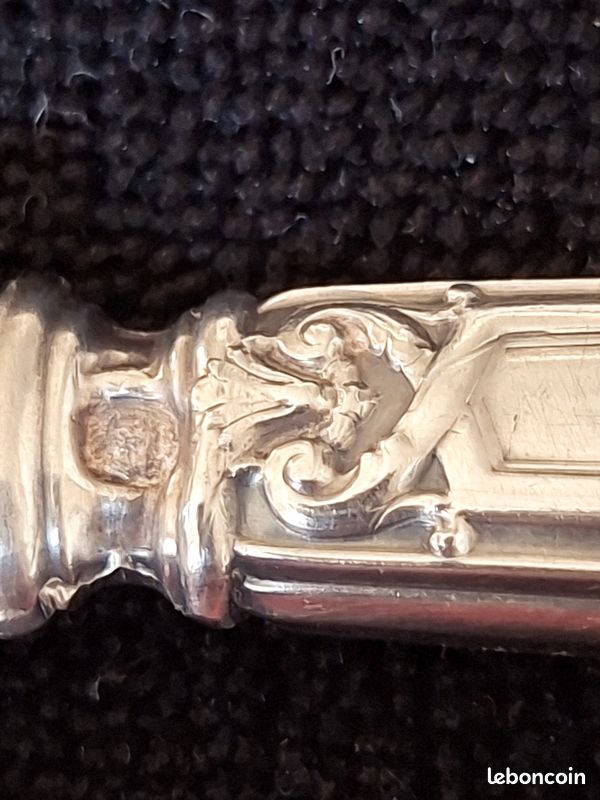 ​Pelle à tarte ancienne en argent fourré et métal doré Style Louis XVI (image 10)