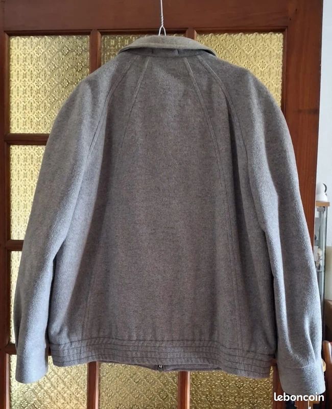 Veste polaire grise Made in France - Taille 56 - Laine & Polyester (image 2)