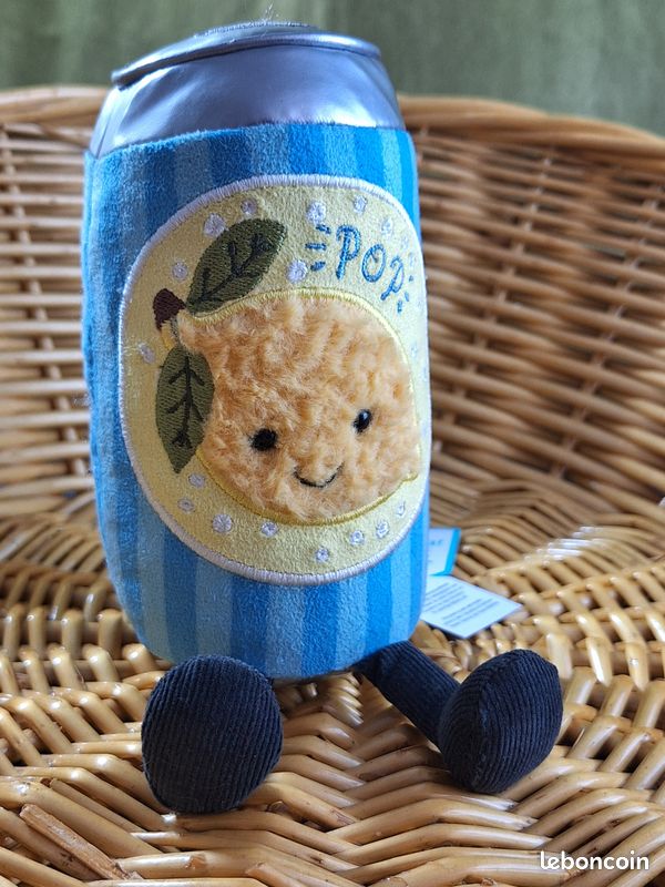 Peluche exclusive Jellycat Selfridges Uk Jesse can of pop original lemon juice citron (image 1)