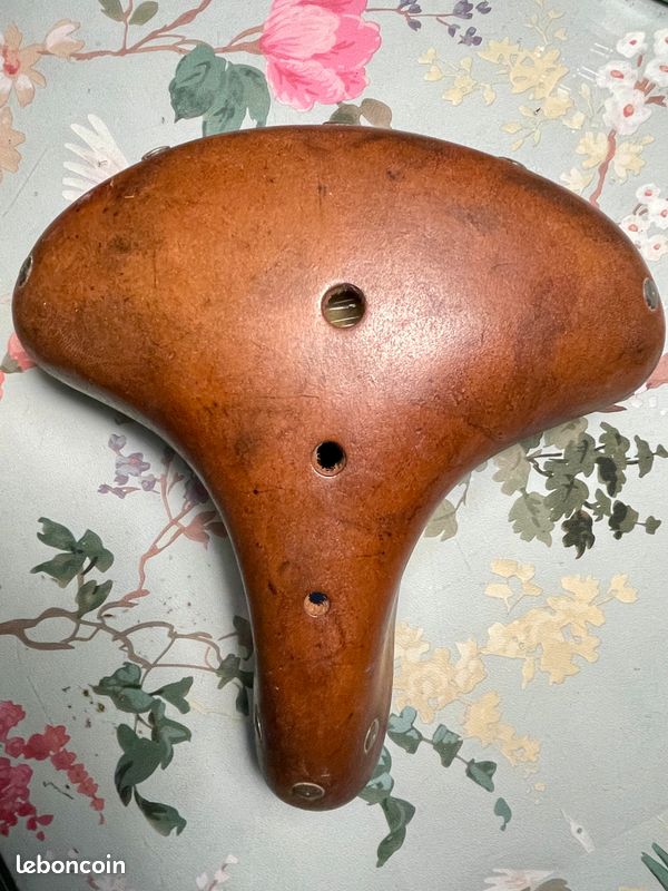 Selle de vélo large en cuir / vintage / verybest - Équipements vélos