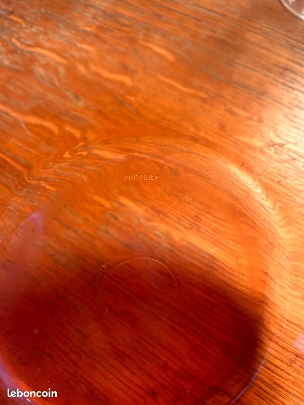Saladier plat verre ambré (image 3)