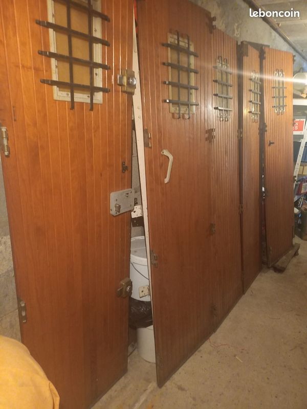 Porte de garage en pin coulissante 3mx2m (image 1)