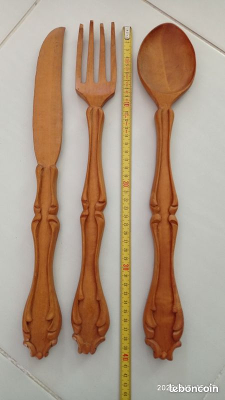 Couverts en bois déco 40cm (image 1)