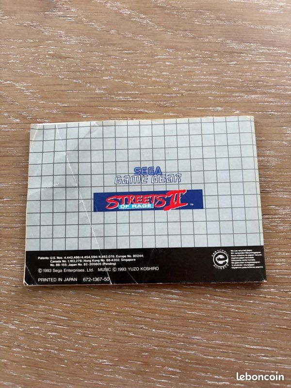Streets of rage - GG - Jeu Occasion Pas Cher