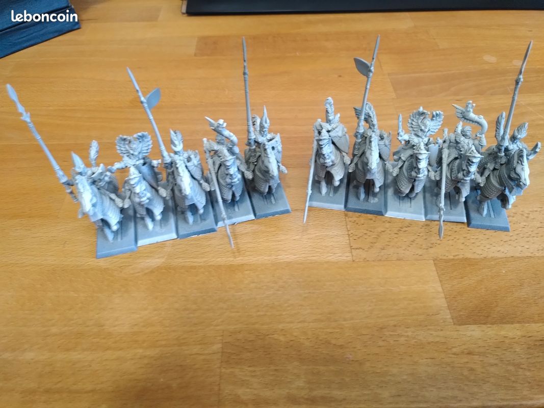 Lot de 10 cavaliers heaumes d'argent hauts elfes - Warhammer (image 1)