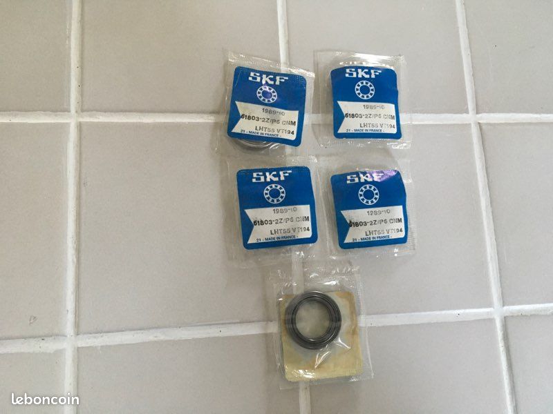 Lot de 5 roulements à billes SKF 61803-2Z/P6CNM (image 1)