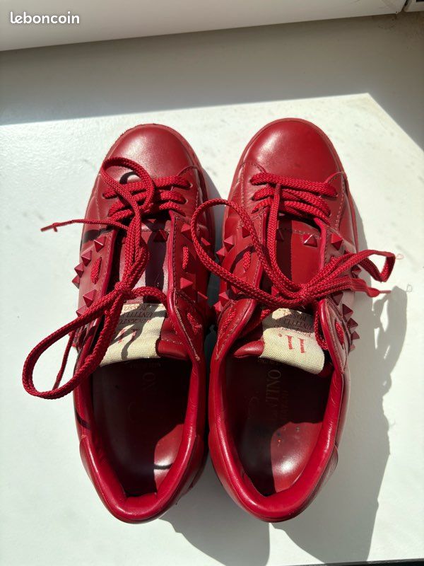 Baskets Valentino Femme – Noires, Taille UK 6, Style Sneaker, Cuir, Occasion