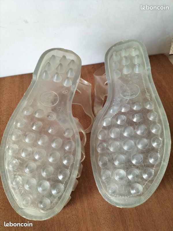 Sandales Méduses transparentes " SARRAIZIENNE " T 38 (image 4)