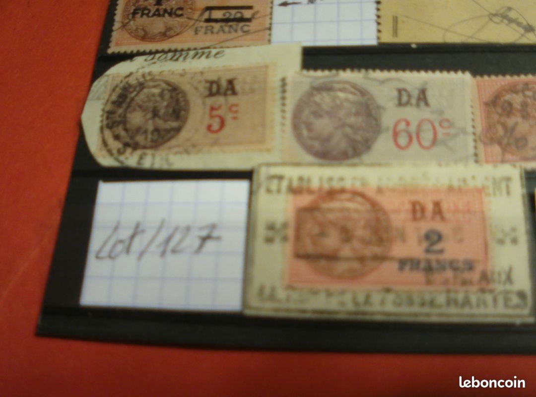 8 Timbres FISCAUX Surchargés (DA)Differents (image 4)