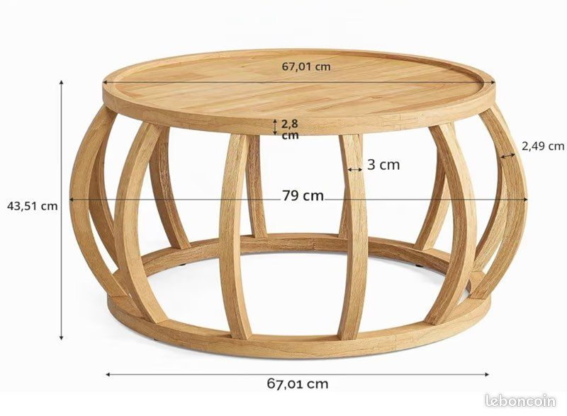 Table basse rond (image 2)