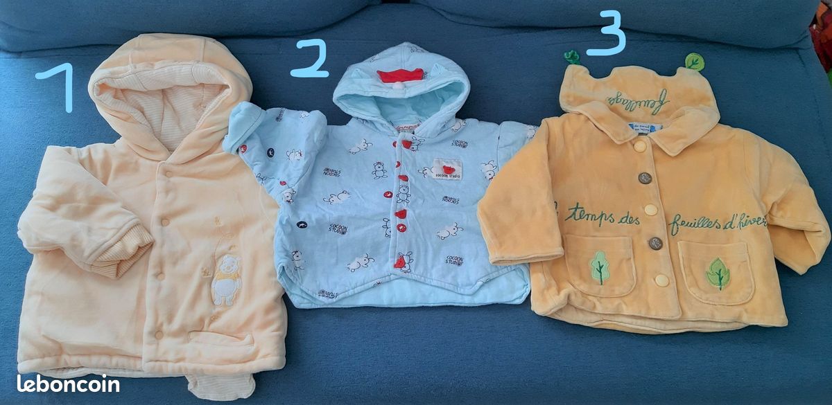 Vestes chaudes bébé (3 et 6 mois) (image 1)