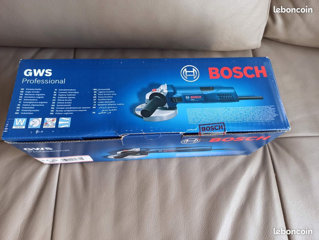 Meuleuse Angulaire Bosch GWS 7-125 - 720 W | Disque 125 Mm | Poignée Fine | Professionnelle