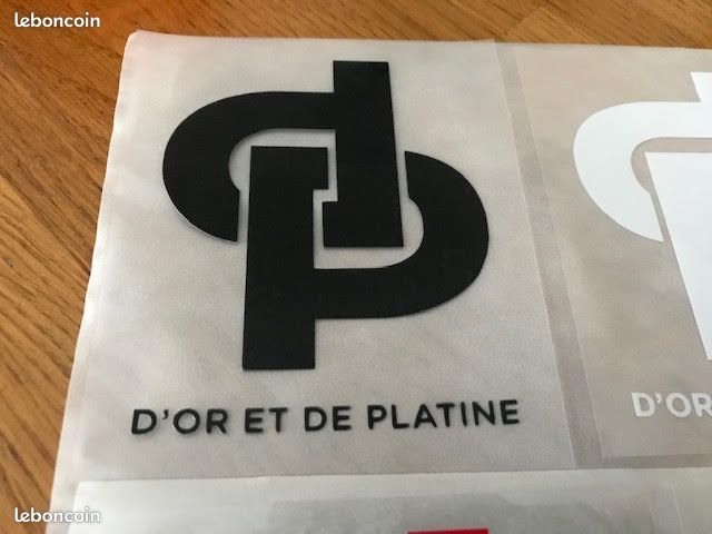 Patch Flocage Maillot Football "D'OR ET DE PLATINE" - Bleu - Tailles S à XXXL
