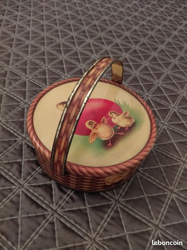 Boîte Vintage métallique avec poussins (image 3)