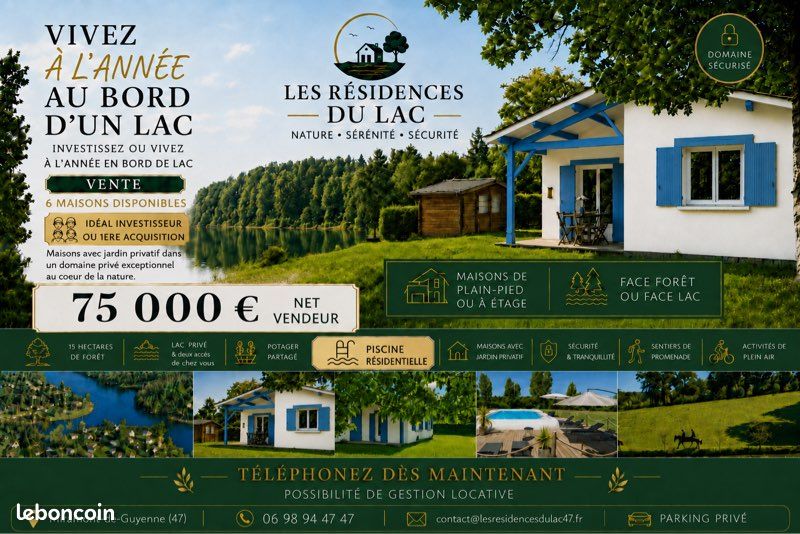 Maison 3 pièces 55 m² · à Miramont-de-Guyenne · 55 m² · 75 000 €