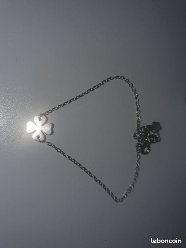 Bracelet trèfle en argent (image 2)