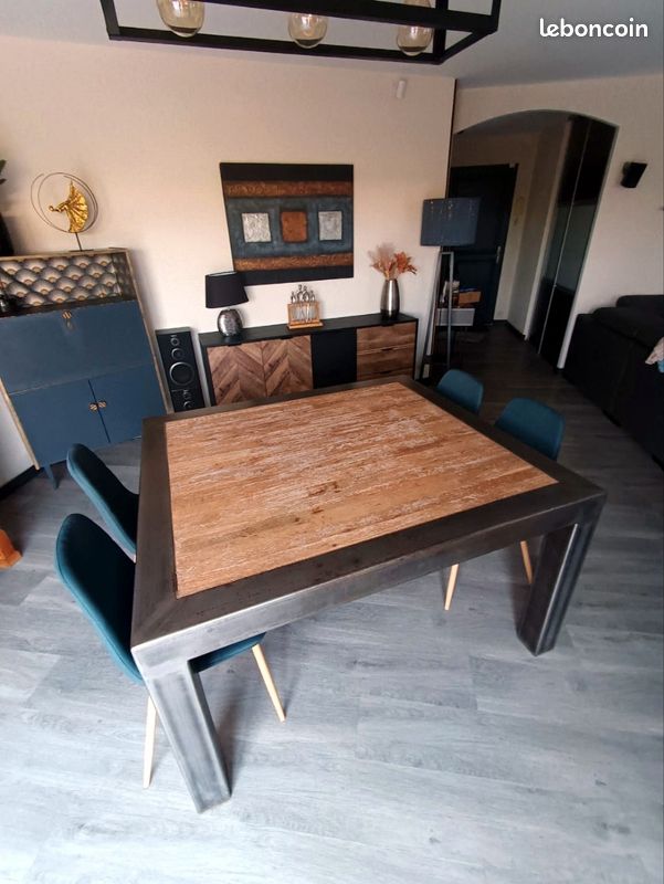 Table métal style industriel (image 2)