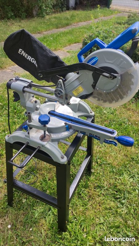 Scie circulaire 1400w radiale sur pied avec laser (image 1)
