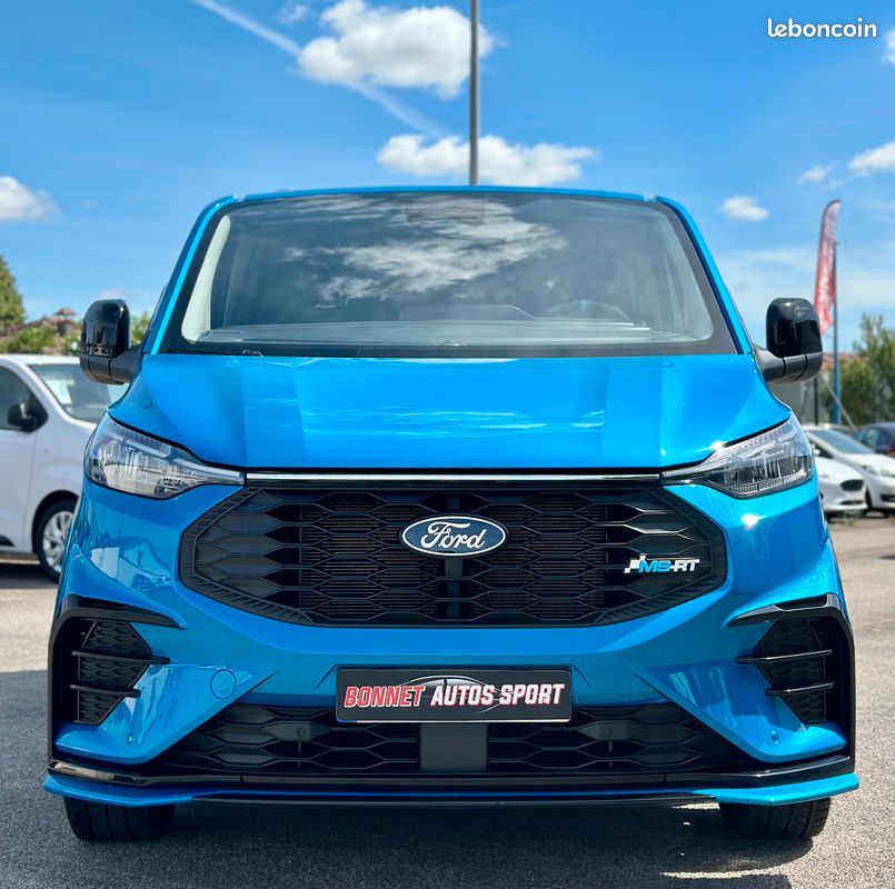 Ford Transit Custom MS-RT 2,0 ECOBLUE 170CV BVA L1 H1 CABINE APPROFONDIE GPS CARPLAY + CAMERA + ATTELAGE + DOUBLES PORTES (image 2)