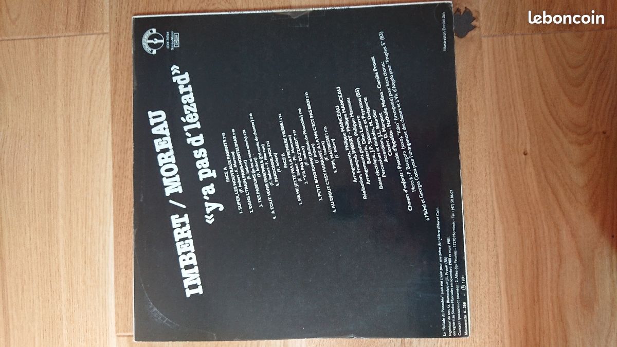 Vinyle Imbert Moreau- y'a pas d'lézard (image 2)