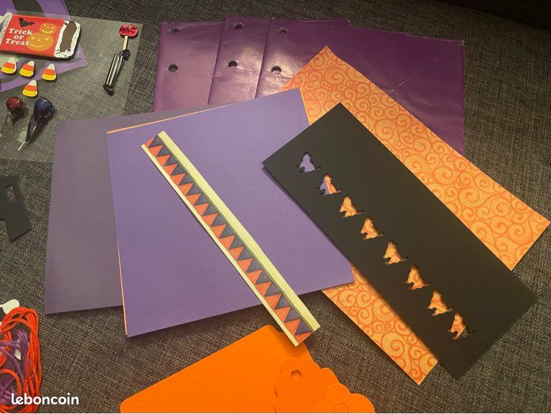 Gros lot NEUF scrapbooking HALLOWEEN 👻, papiers, œillets etc etc (image 7)