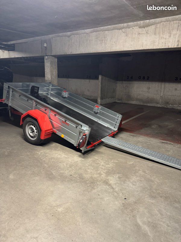 Remorque SUIVIT S600 basculante porte moto PTC 495 Kg / charge utile 265 Kg (image 3)