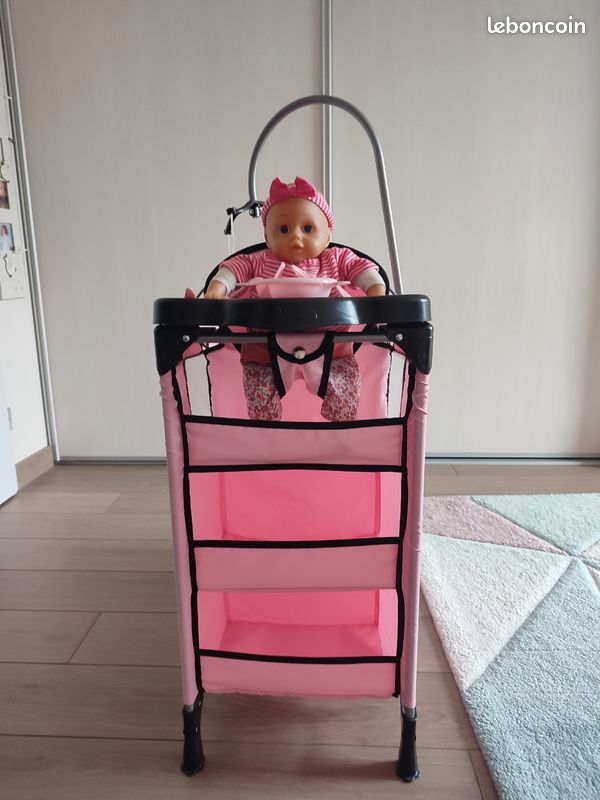 Toclsixz Lit De Voyage Pour Poupée 43 Cm – Acier, Polyester, Pliable – Dès 3 Ans, Cadeau Fille