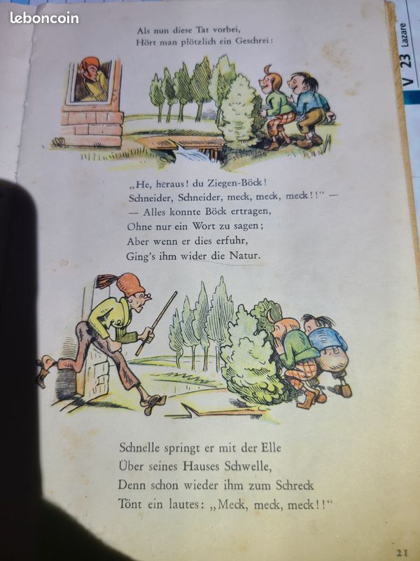 Livre ancien : "Max und Moritz – Eine Bubengeschichte in sieben Streichen" , 1949 (image 6)