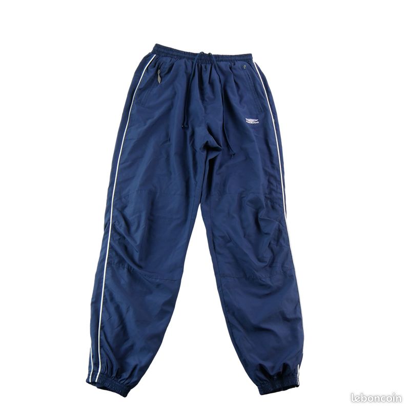 Umbro Jogging Y2K Poches zippées Bas zippés Homme Taille L Marine #QWE1793 (image 1)