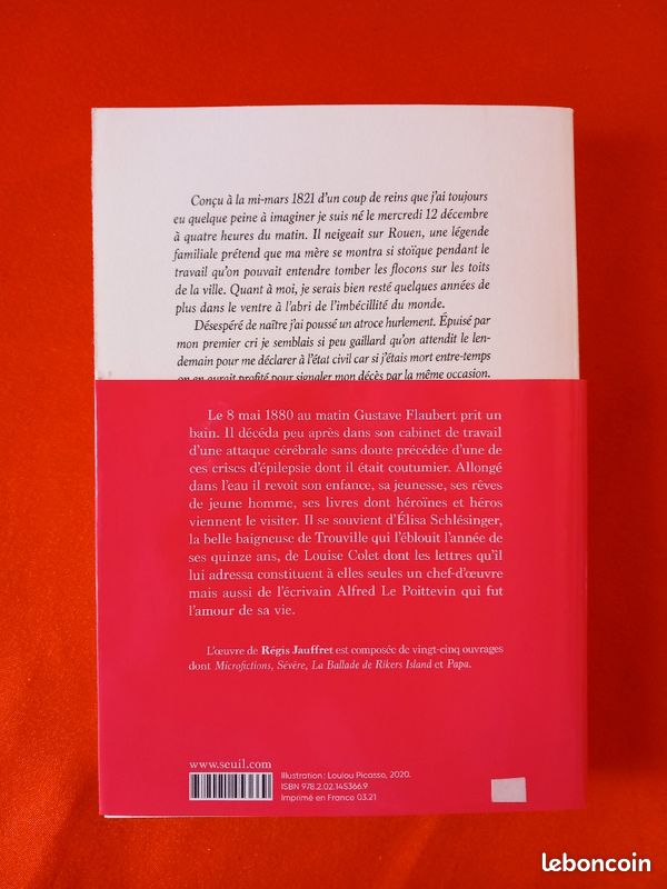 Regis Jauffret. Le dernier bain de Gustave Flaubert. Seuil (image 3)