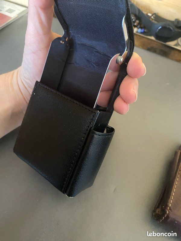 tuis  cigarettes cuir vintage + tui noir  clip ceinture - Accessoires &  Bagagerie