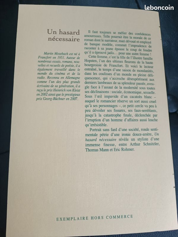 Un hasard nécessaire, de Martin Mosebach (image 3)