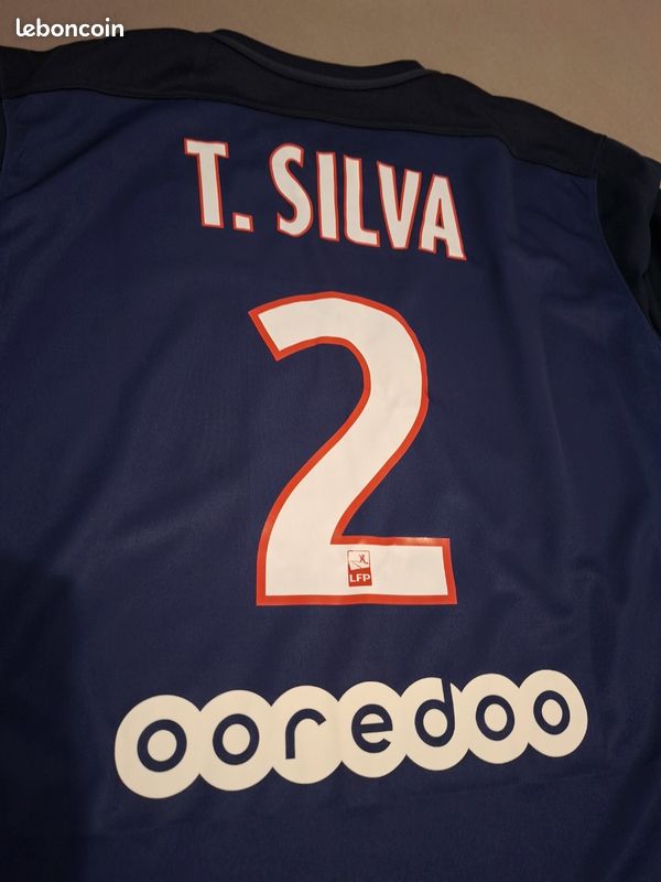 Flocage PSG 2019/2020 - Thiago Silva Extérieur - Neuf Sous Blister - Monblason