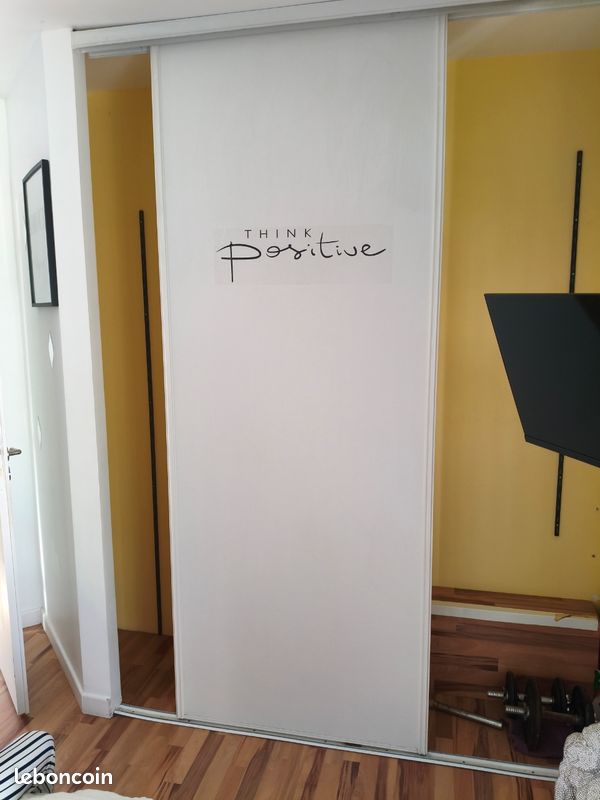Porte dressing 2x(95x2,46) avec seuil plus rail (image 1)