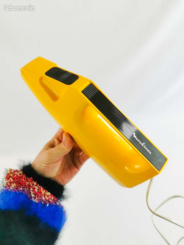 Couteaux électriques Moulinex Vintage JAUNE - Années 70/80 - Boîte Et Notice