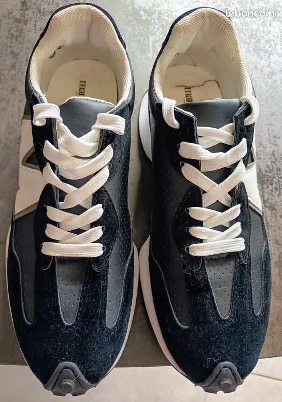 Baskets Manoukian Noires à Lacets Taille 40 - Sport Style Décontracté Pour Hommes