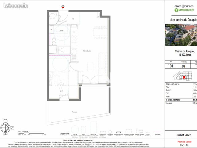Appartement 2 pièces 41 m² · à Istres · 41 m² · 776 €/mois