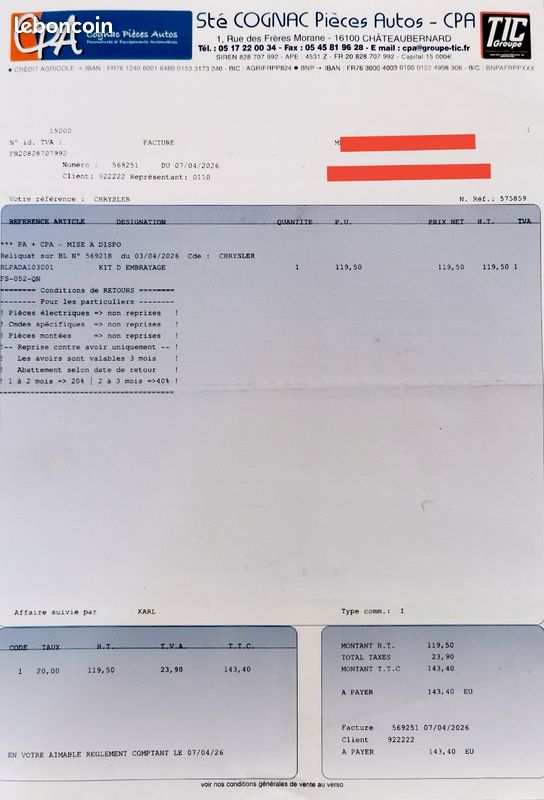 Kit embrayage NEUF – Blue Print ADA103001 – Chrysler Voyager 2.5 CRD (image 3)