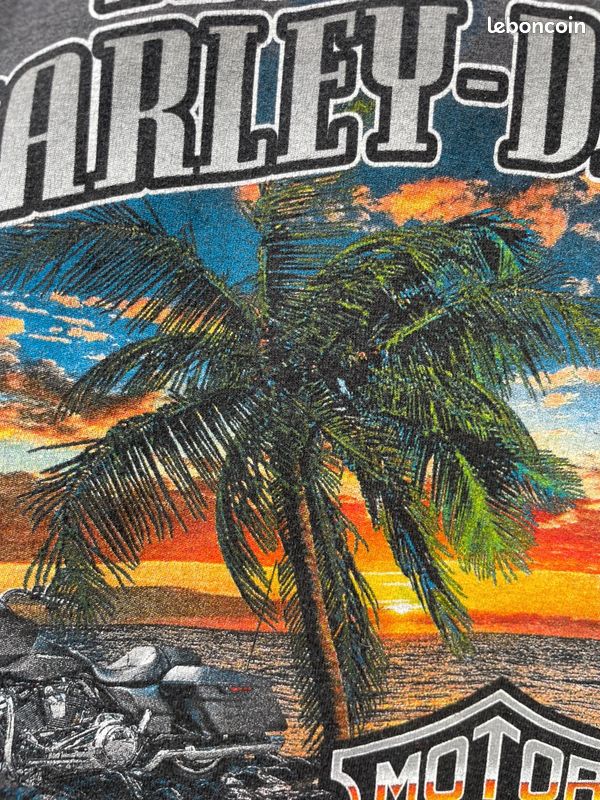 T-shirt Harley Davidson 2XL Gris Bald Eagle Honolulu Hawaii 2012 – Vintage Rare Collector (image 6)