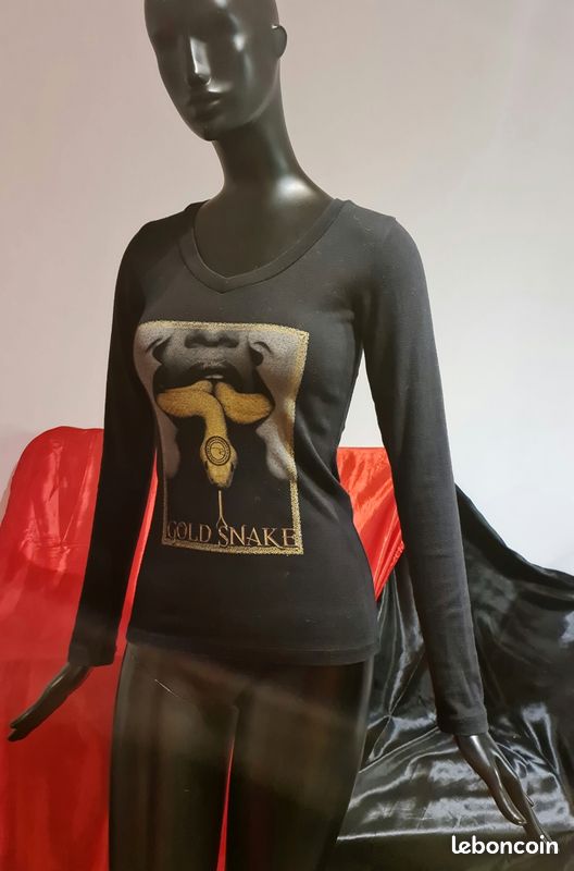 Top manches longues/ tee-tee-shirt gothique/haut serpent/ S (image 3)