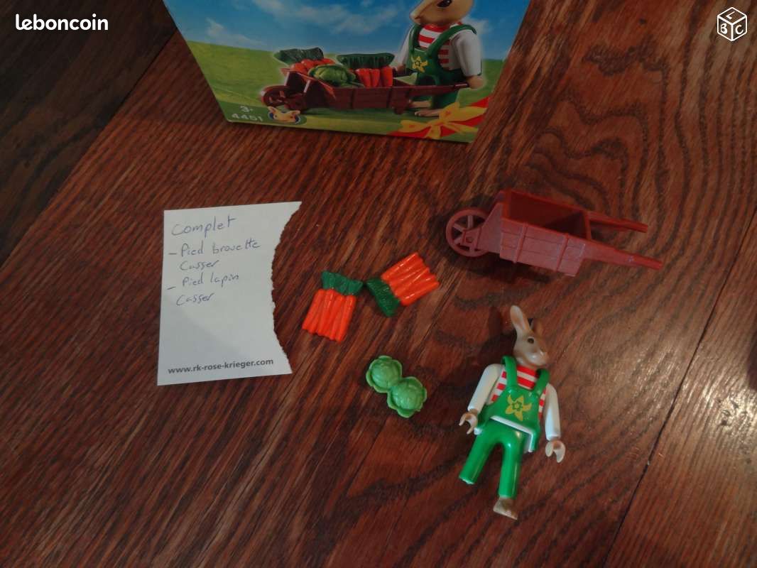 Playmobil 4451 Lapin et sa brouette OR74 (image 2)