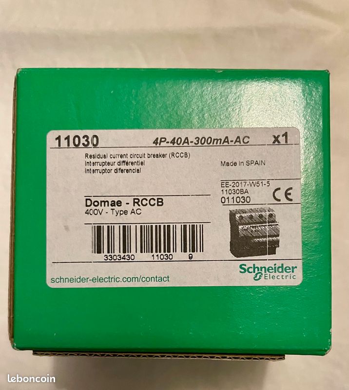 2 INTERRUPTEURS DIFFÉRENTIEL 40AMP 300mA-AC 4 pôles (image 3)