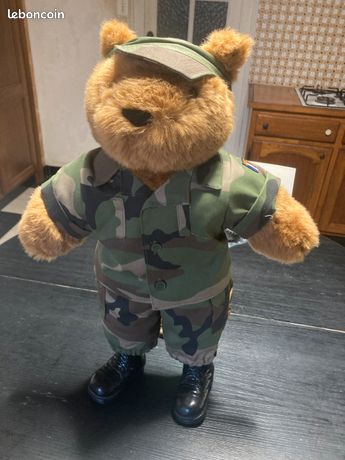 Costume D'Ours Camouflage Désert – Taille 25 Cm – Tenue 3 Pièces – Ours Non Inclus