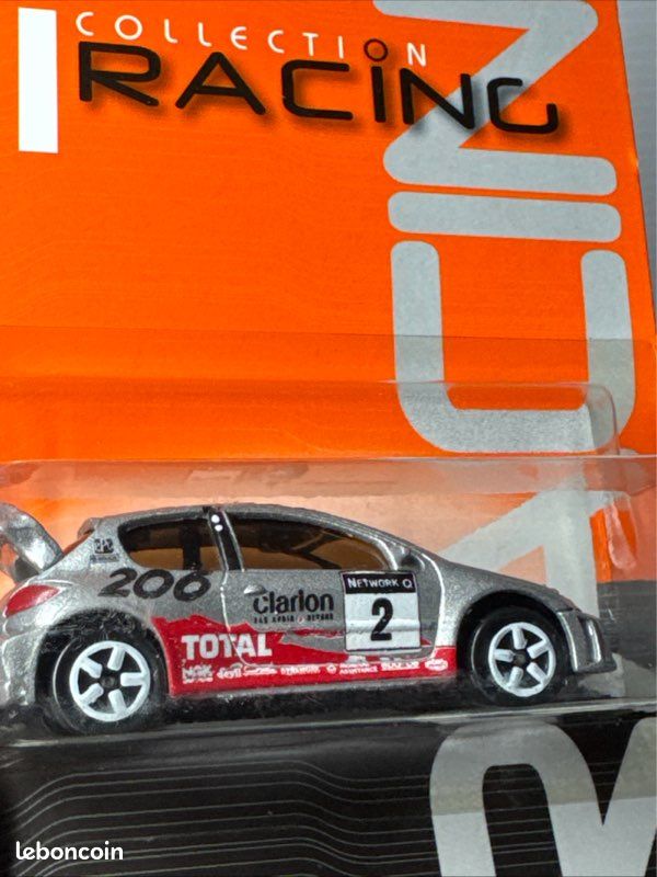 Majorette Peugeot 206 Blanche Pub Majopub, Miniature Très Rare En Boîte