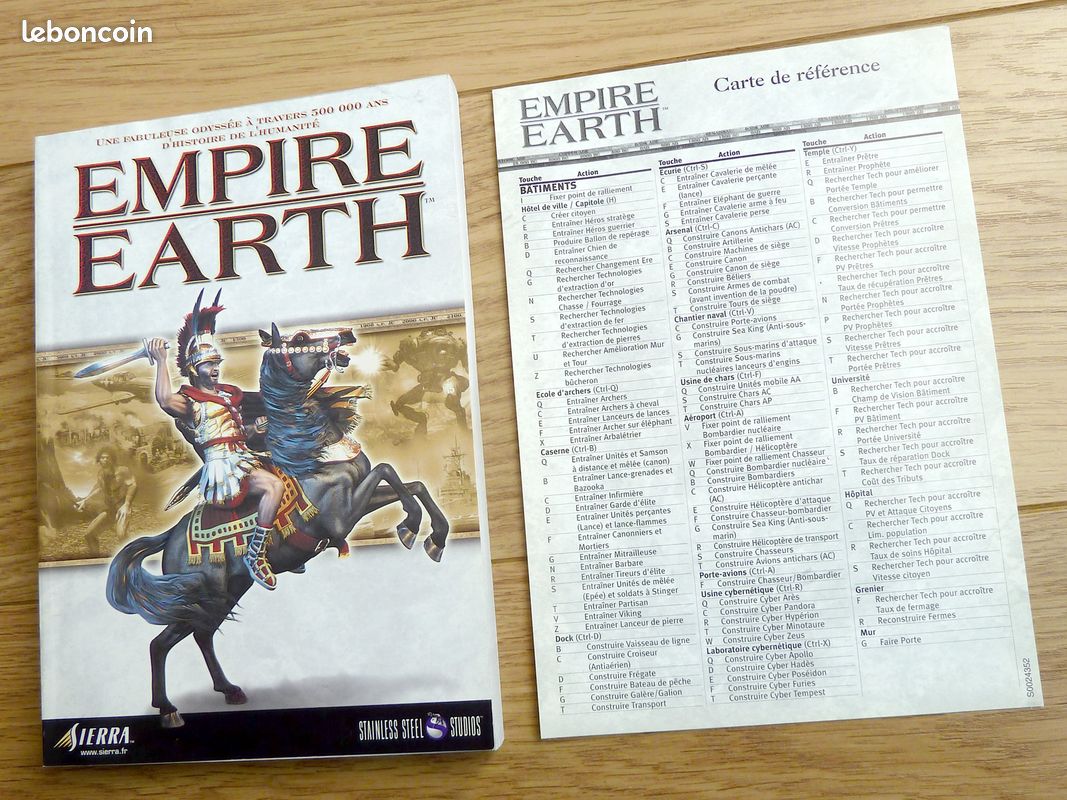 EMPIRE EARTH PC CD-Rom Big Box RTS Strategy Game Sierra Vintage EUR 20,67 - FR