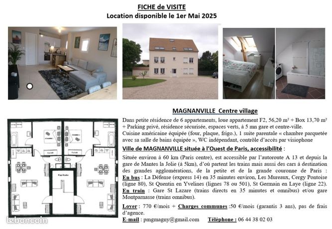 Appartement 2 pièces 56 m²