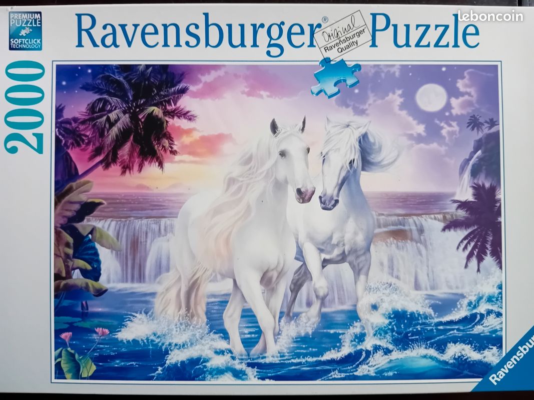 Puzzle ravensburger neuf - 2 chevaux blancs (image 1)